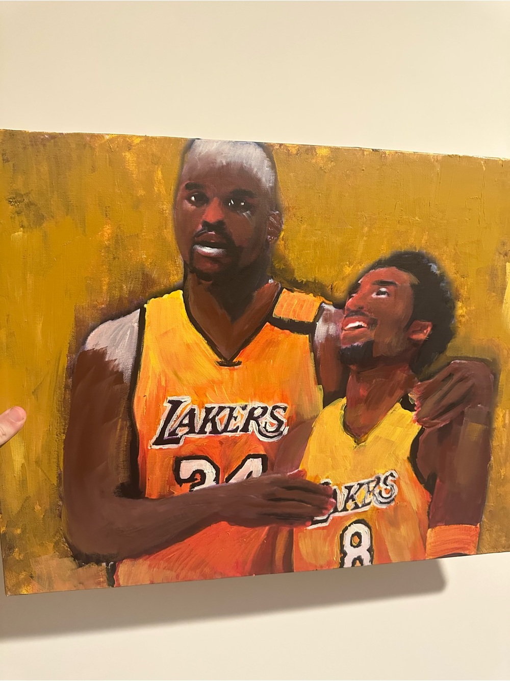 Shaq & Kobe Basketball Shaquille o’neal Duo Wall Art Canvas painting 18x24